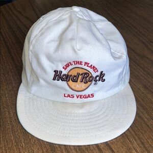 Hard Rock Cafe VINTAGE Las Vegas Save The Planet White Hat